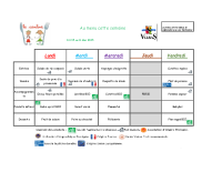 repas 5 au 11 mai 2025