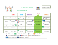 repas 30 juin au 6 juillet 2025