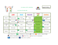 repas du 29 juin au 5 juillet 2026